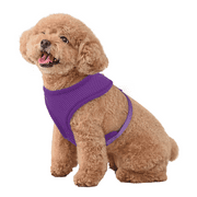 MoNiBloom No Pull Dog Harness, Pet Vest Adjustable Mesh Breathable Harnesses for Dogs Walking, Purple S