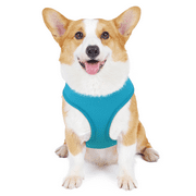 MoNiBloom No Pull Dog Harness, Pet Vest Adjustable Mesh Breathable Harnesses for Dogs Walking, Sky Blue M