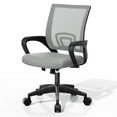 thumbnail image 1 of Monibloom 1PC Mesh Office Chair, Ergonomic Mid Back Computer Desk Chair with 2.8" Thick Seat, Lumbar Support, Light Gary, 1 of 9