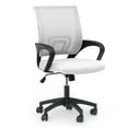 thumbnail image 1 of MoNiBloom Office Chair Mid Back Swivel Lumbar Support Desk Chair, Height Adjustable Ergonomic Mesh Computer Chair with Armrest, White, 1 of 11