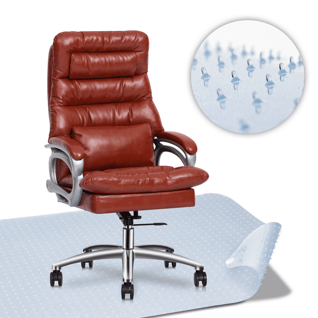 MoNiBloom Office Executive Chair + Protect Floor Mat, Rolling High Back