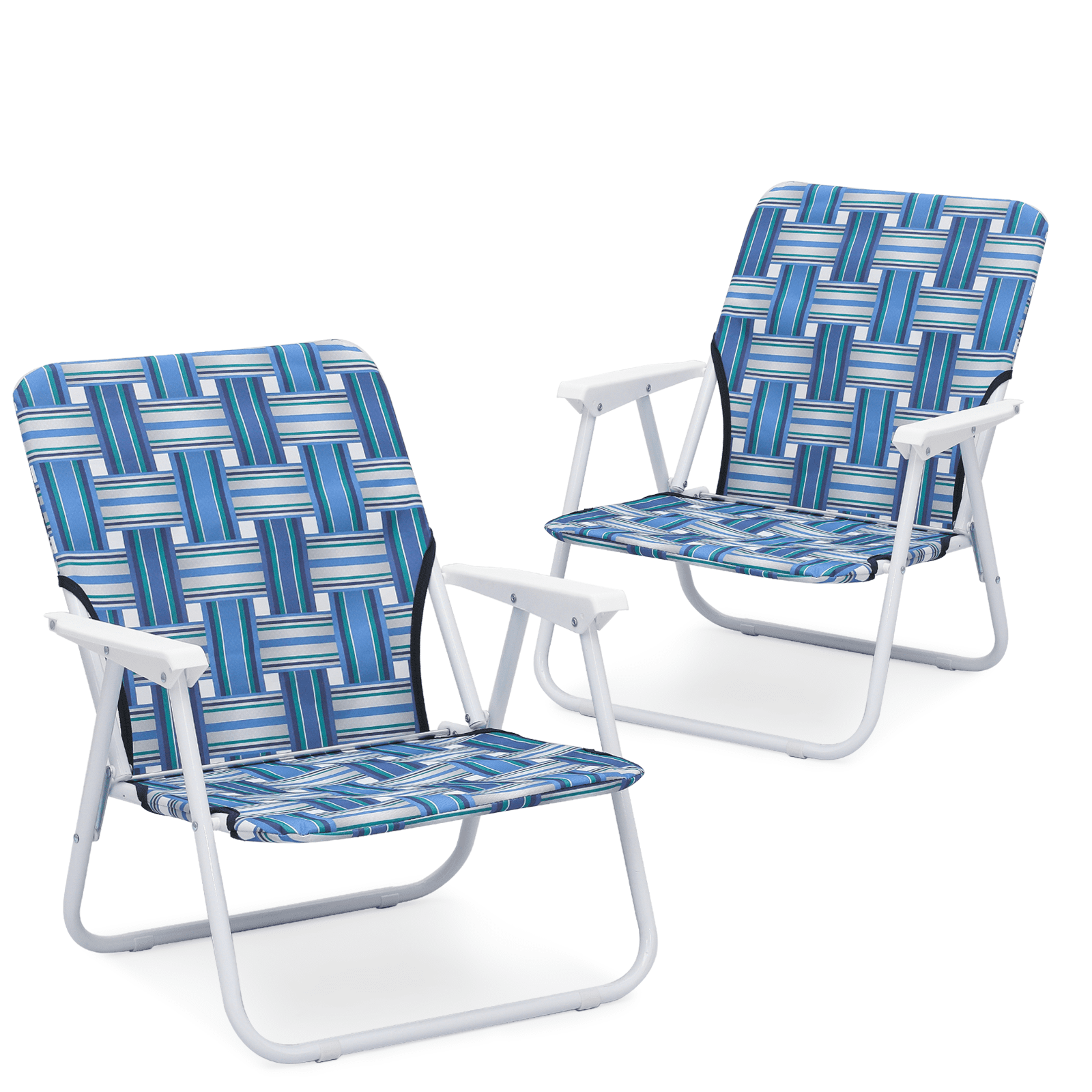 MoNiBloom Portable Beach Chairs Set of 2, Foldable Camping Seats with