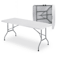thumbnail image 1 of MoNiBloom Portable Folding Utility Table, 6Ft Plastic Indoor Outdoor Desk for Camping Picnic Garden, White, 1 of 12
