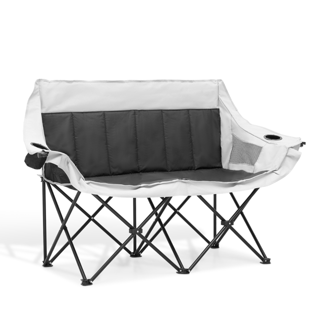 MoNiBloom Portable Loveseat Camping Chair, 2 Person Outdoor Folding