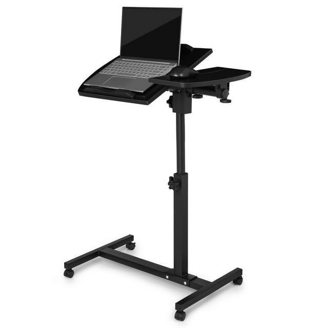 MoNiBloom ROLLING SWIVEL LAPTOP DESK Stand up Modern Workstation