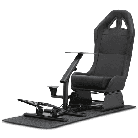 MoNiBloom Racing Simulator Cockpit Seat Fit PS5 Xbox Steering Wheel Stand, for Logitech G25, Black