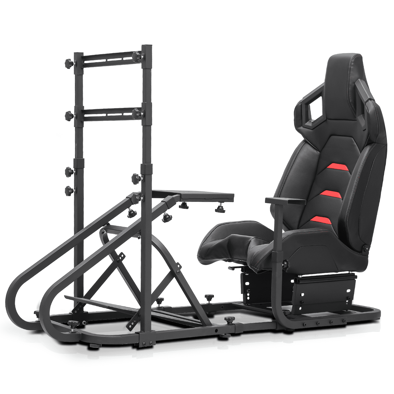 MoNiBloom Racing Steering Wheel Stand Cockpit with Racing Seat