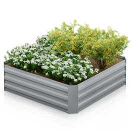 Lacoo Raised Garden Bed 92x22x9in Divisible Wooden Planter Box Outdoor  Patio Elevated Garden Box Kit to Grow Flower, Fruits, Herbs and Vegetables  for