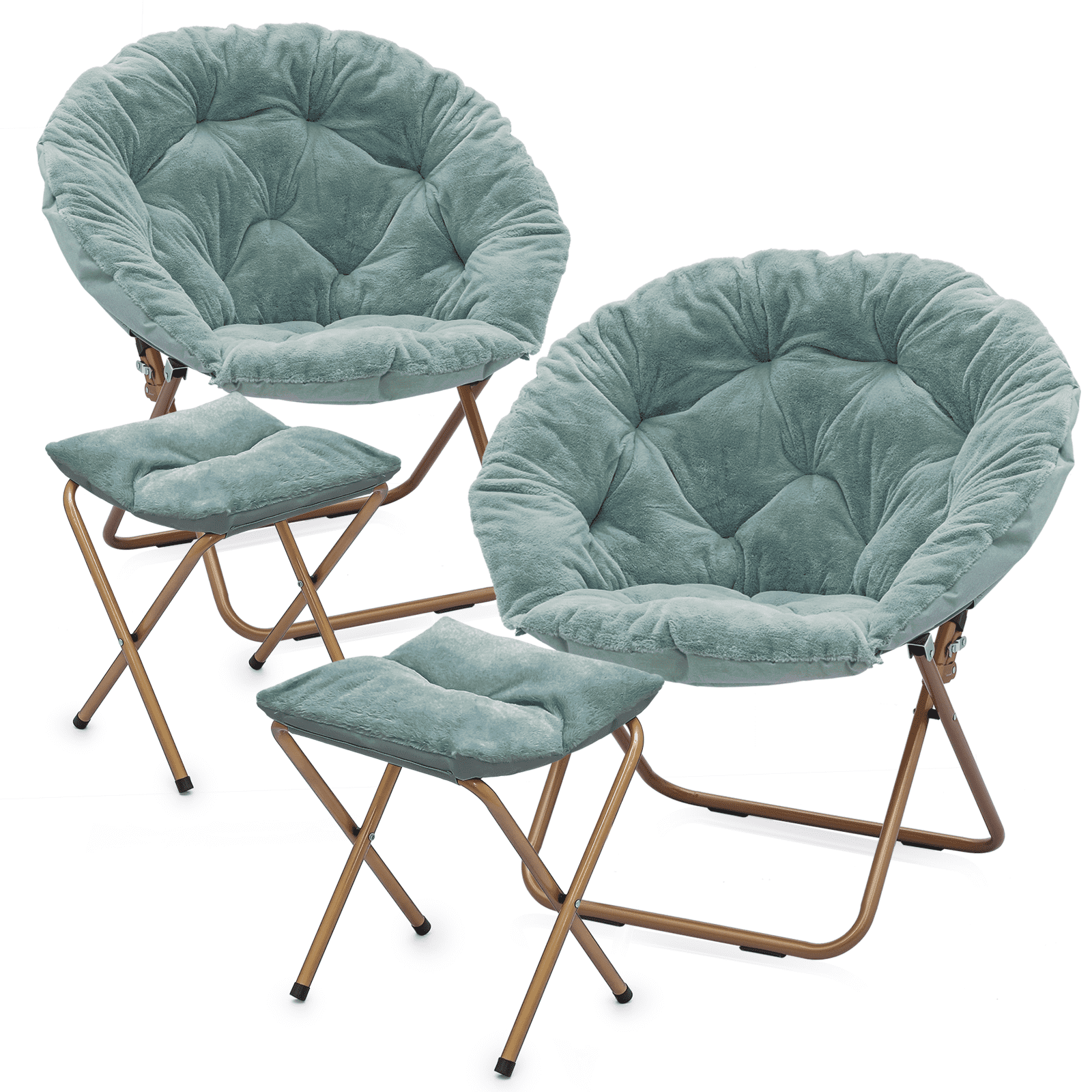 Folding Ottoman Chair Oakham Comfy Saucer Chair With Ottoman