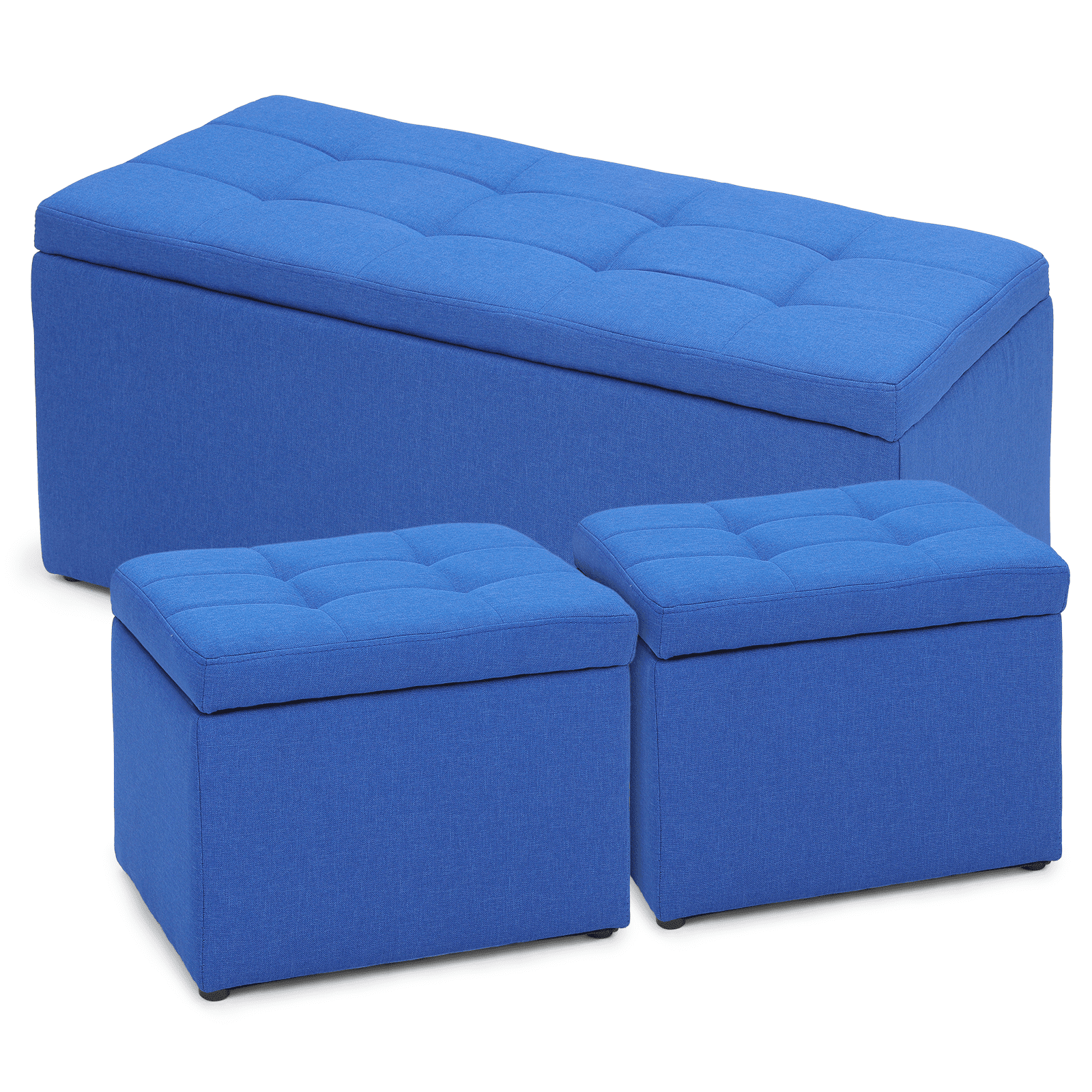 MoNiBloom Pcs Large Storage Ottoman Set, Tufted Footrest, Bench