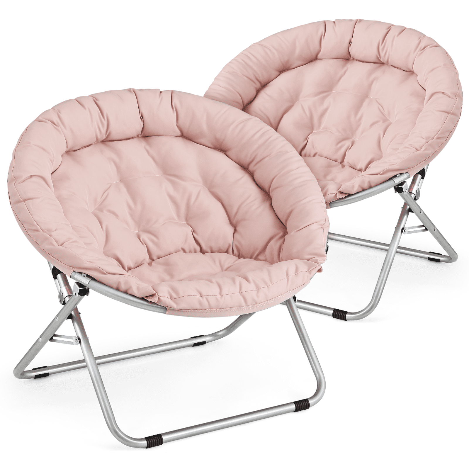 MoNiBloom Set of 2 Folding Cozy Chair, 600D Oxford Saucer Chairs for ...