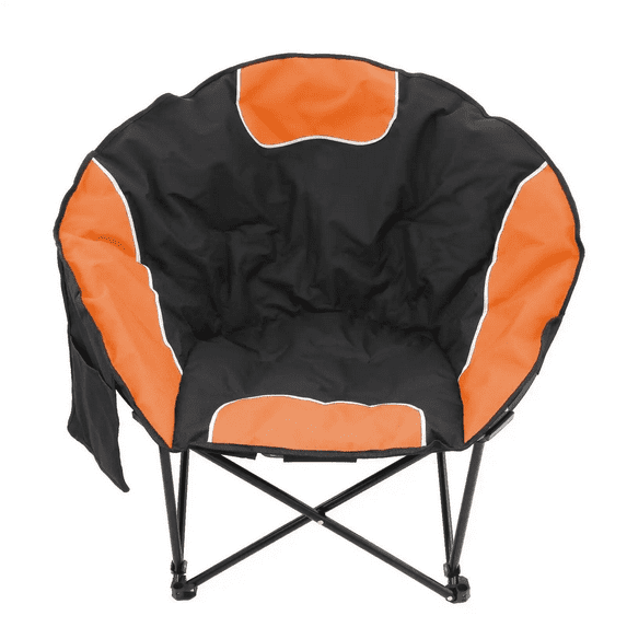 MoNiBloom Set of 2 Portable Foldable Backpacking Camping Chair Ultralight Hiking Seat with Storage Bag, Orange/Black
