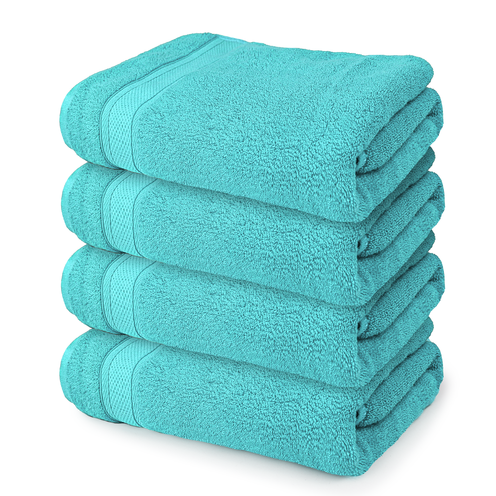 MoNiBloom Set of 4 Cotton Bath Towels, 27"x54" Large Bath Towels, Super Soft, High Absorbent