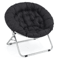thumbnail image 1 of MoNiBloom Single Folding Cozy Chair, 600D Oxford Saucer Chair for Bedroom Living Room, Foldable Lounge Chair, Black, 1 of 7