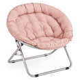 thumbnail image 1 of MoNiBloom Single Folding Cozy Chair, 600D Oxford Saucer Chair for Bedroom Living Room, Foldable Lounge Chair, Light Pink, 1 of 8