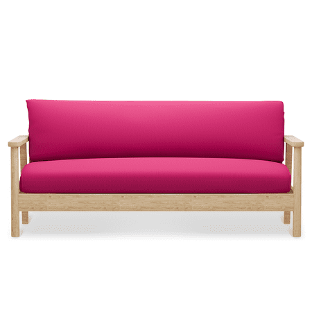 MoNiBloom Solid Futon Cover Slipcover Fit 6"- 8" Futon Mattresses Hot Pink, Full Size 54x75 Inch