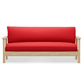 thumbnail image 1 of MoNiBloom Solid Futon Cover Slipcover Fit 6"- 8" Futon Mattresses Red, Full Size 54x75 Inch, 1 of 9