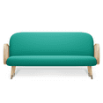 thumbnail image 1 of MoNiBloom Solid Futon Cover Slipcover Fit 6"- 8" Futon Mattresses Teal Green, Queen Size 60x80 Inch, 1 of 9