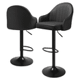 MoNiBloom Swivel Bar Stool Set of 2, Counter Height Barstools, Faux