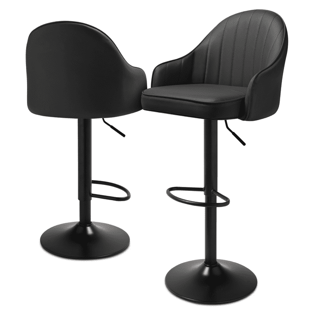 MoNiBloom Swivel Bar Stool Set of 2, Counter Height Barstools, Faux
