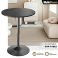 thumbnail image 1 of MoNiBloom Swivel Barstool Table 23.5" Round Adjustable Height Metal Pub Table Black Rock, 1 of 8