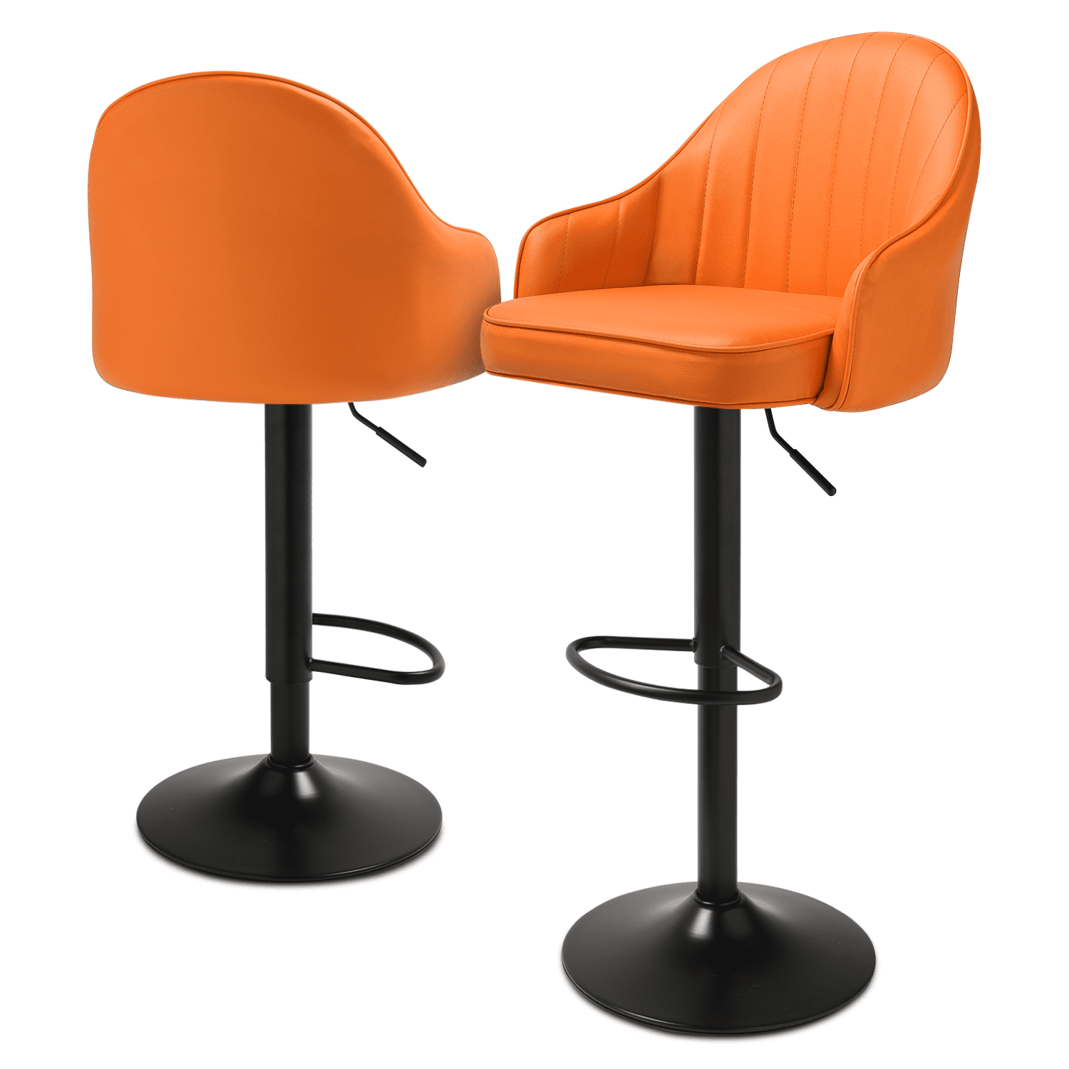 MoNiBloom Swivel Modern Bar Stool Set of 2, Adjustable Counter Height