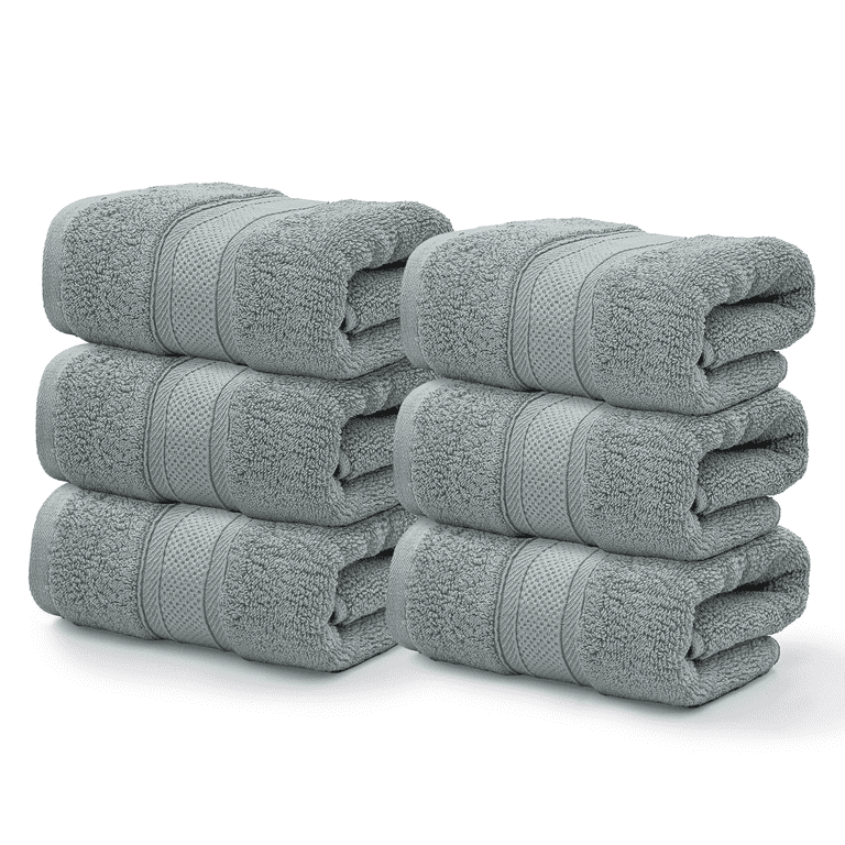 MoNiBloom Ultra Soft Absorbent Hand Towel Set of 6, 100% Cotton Quick  Drying Towels for Bathroom Clearance Bath Fitness Gym Shower Hotel and Spa