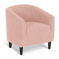 thumbnail image 1 of MoNiBloom Upholstered Bucket Chair, Modern Accent Chair, Sherpa Fabric Single Sofa Chair with Padded Armrest, for Living Room, Soft Pink, 1 of 10