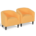 thumbnail image 1 of MoNiBloom Upholstered Bucket Chairs Set of 2, Modern Accent Chair, Sherpa Fabric Single Sofa Chair with Padded Armrest, for Living Room, Mustard Yellow, 1 of 9