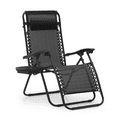 thumbnail image 1 of MoNiBloom Zero Gravity Lounge Chairs, Outdoor Patio Folding Beach Recliners with Headrest and Foot, Black, 1 of 11
