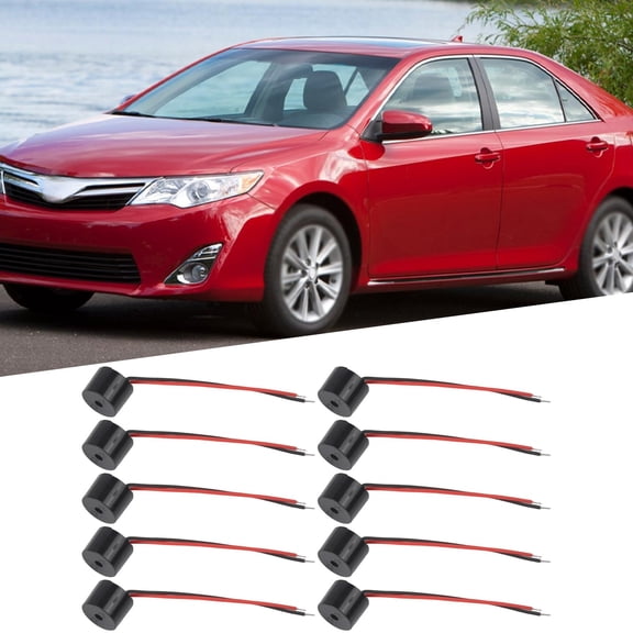 MoVehGear 10Pcs Active Piezo Buzzer 12V DC 3-24V ABS Electronic Beeper for Motorcycle Signal Alarm