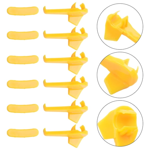 MoVehGear Nylon Tire Changer Duck Head Rim Protectors 12 Pcs Yellow Mount Demount Tool Parts for Alloy Wheels