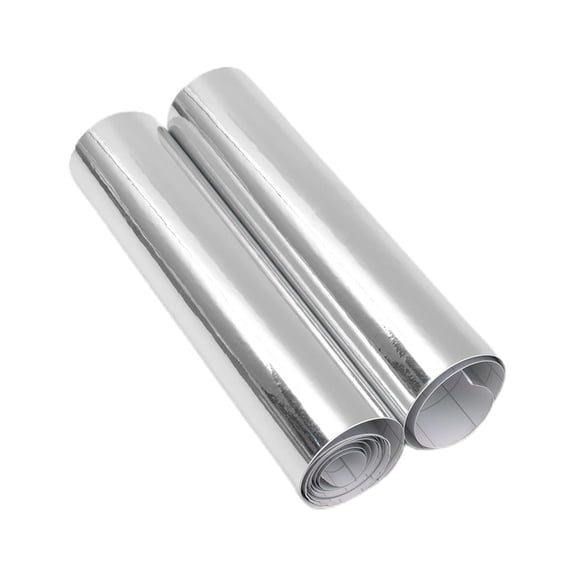MoVehGear Silver Chrome Mirror Vinyl Wrap 20x152cm Self-Adhesive Car Sticker Decal Air Release Bubble Free Paint Protection Film for Vehicle Wrapping