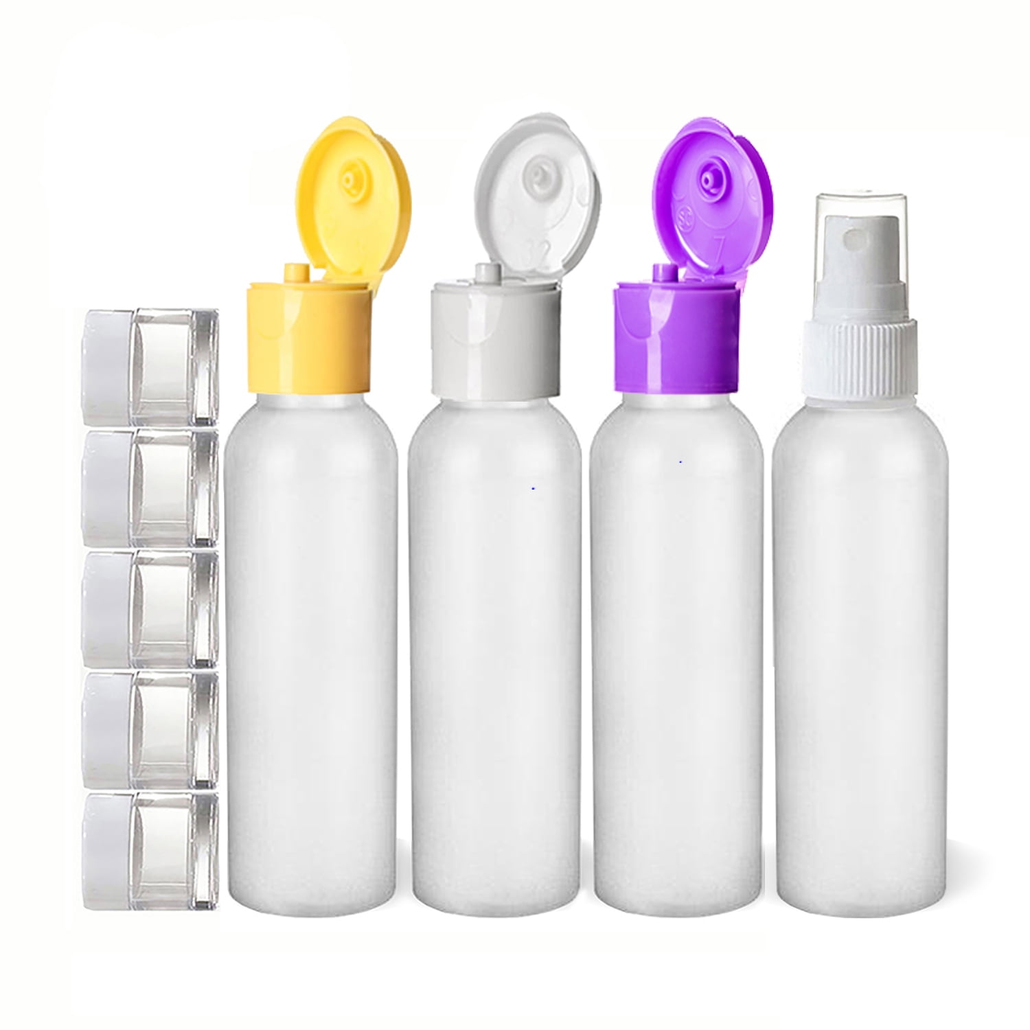 MoYo Natural Labs 2 oz Travel Bottle, TSA Approved Empty Travel Containers with Flip Caps, BPA