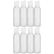 MoYo Natural Labs 2 oz Travel Bottles, TSA Approved Empty Travel Containers with Disc Caps, BPA Free HDPE Plastic Squeezable Toiletry/Cosmetic Bottle (Pack of 8, HDPE Translucent White)