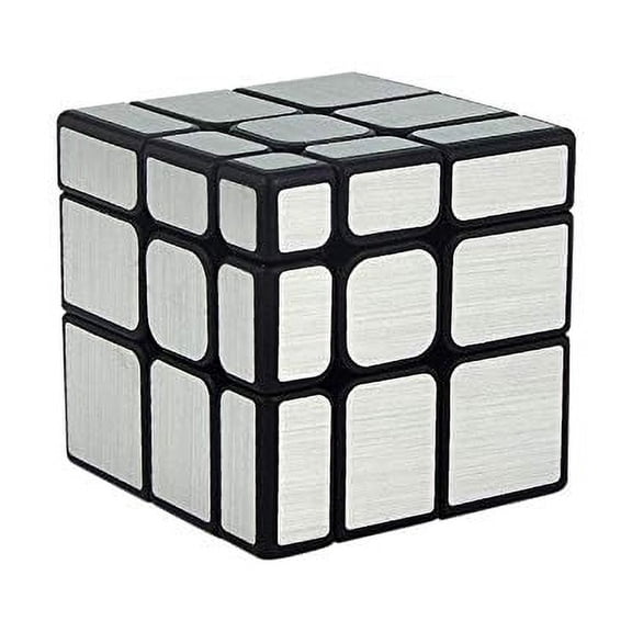MoYu Meilong Professional Speed Cube, Stickerless Magic Puzzle Cube with Instructions (Silver Mirror)