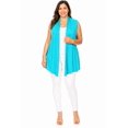 thumbnail image 1 of Women's Plus Size Open Front Sleeveless Vest Loose Fit Casual Solid Office Wear, 1 of 6