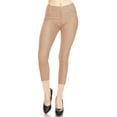 thumbnail image 1 of Moa Collection Women Slim Fit Cropped Solid Capri , Female, 1 of 3