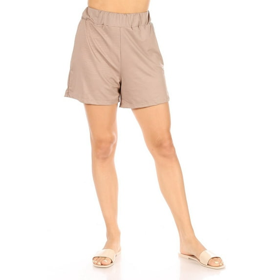 Moa Collection Women's Casual Lightweight Elastic Waist Loose Fit Shorts for Women