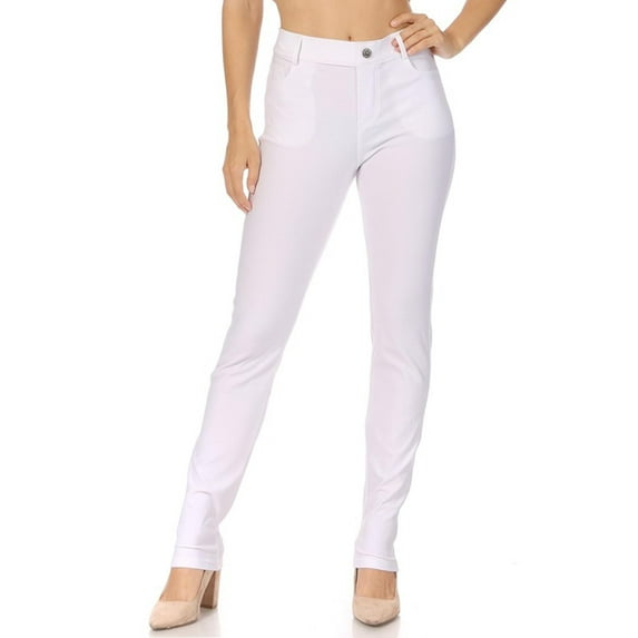 Moa Collection Women's Casual Comfy Slim Pocket Jeggings Jeans Pants