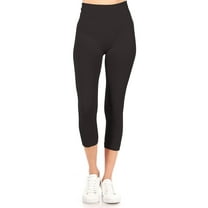 Women's Casual High Waist Solid Seamless Capri Leggings  Stretch Fit