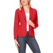 Womens Casual Long Sleeves Office Workwear Solid Blazer Jacket