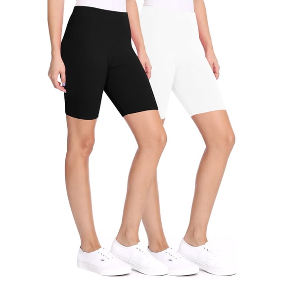 Women's Casual Seamless High Waist Solid Biker Shorts Comfortable Stretch Active Shorts