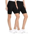 thumbnail image 1 of Women's Casual Seamless High Waist Solid Biker Shorts Comfortable Stretch Active Shorts, 1 of 5