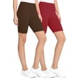 thumbnail image 1 of Women's Casual Seamless High Waist Solid Biker Shorts Comfortable Stretch Active Shorts, 1 of 5