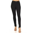 thumbnail image 1 of Women's Classic Skinny Ponte Pants Stretchy Mid-Rise Fit, 5-Pocket Design, 1 of 4