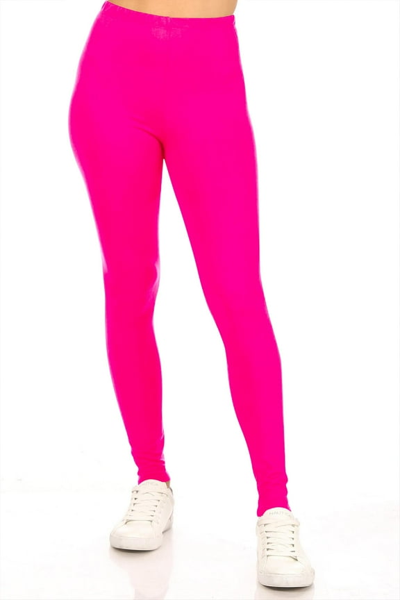 , Women's Casual Stretch Workout Elastic Waist Band Solid Leggings Pants