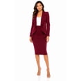 thumbnail image 1 of Women's Chic 2-Piece Suit Set - Open Front Blazer and Matching Pencil Skirt, 1 of 6