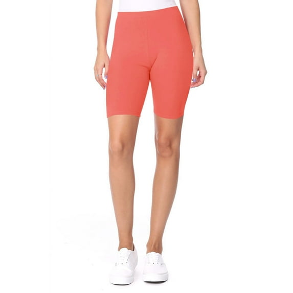 Women's Comfy Stretch Active Biker Shorts Pants with Elastic Waistband S to 3XL