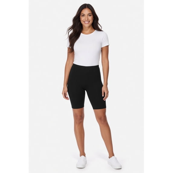 Women's Comfy Stretch Active Biker Shorts Pants with Elastic Waistband S to 3XL